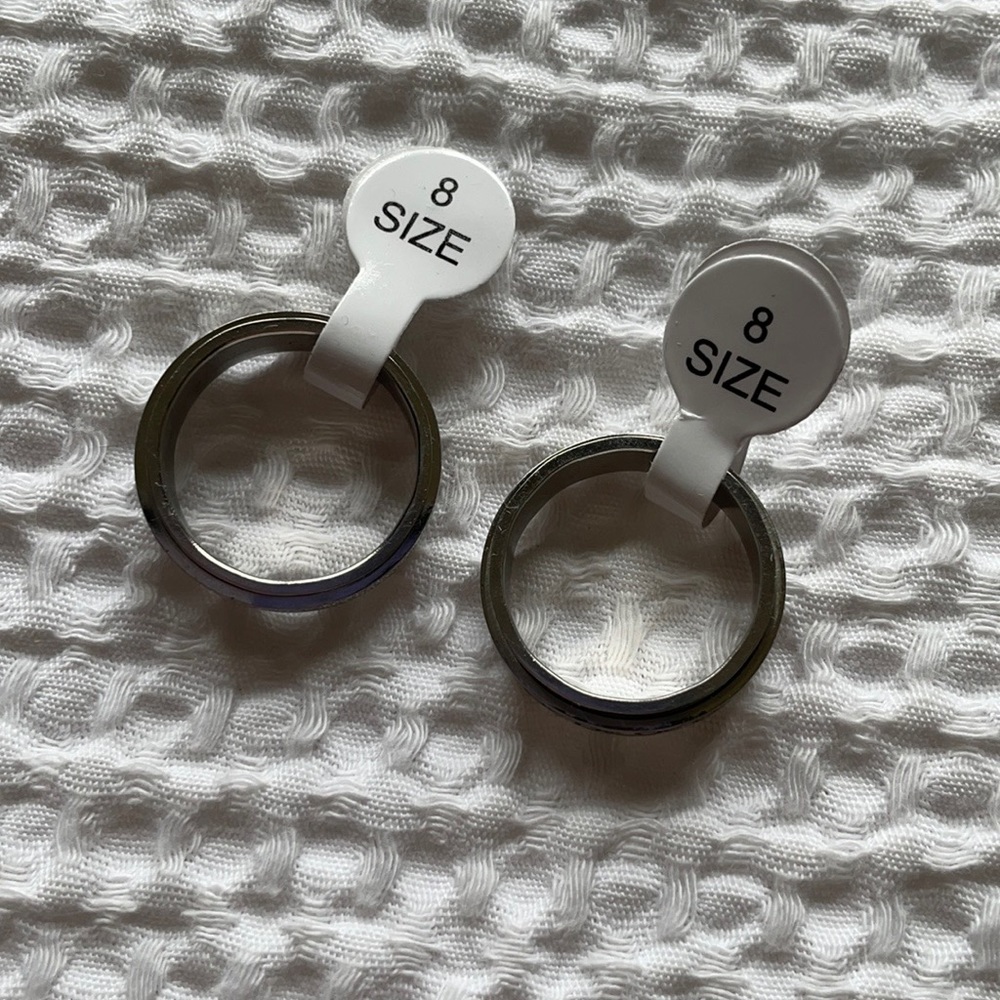Silver Spinning Fidget Rings